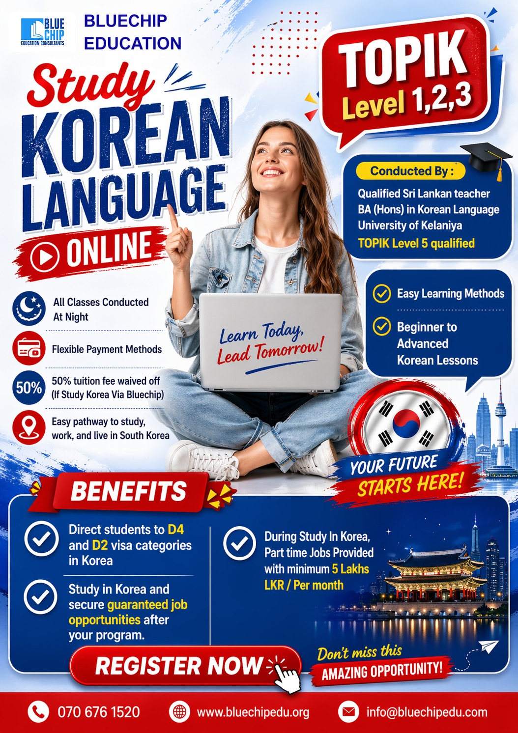Learn Korean Language & Build Your Future in South Korea ✨